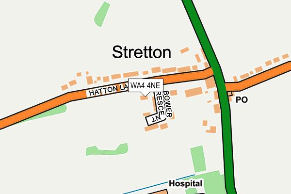 WA4 4NE map - OS OpenMap – Local (Ordnance Survey) WA4 4NE map - OS OpenMap – Local (Ordnance Survey)