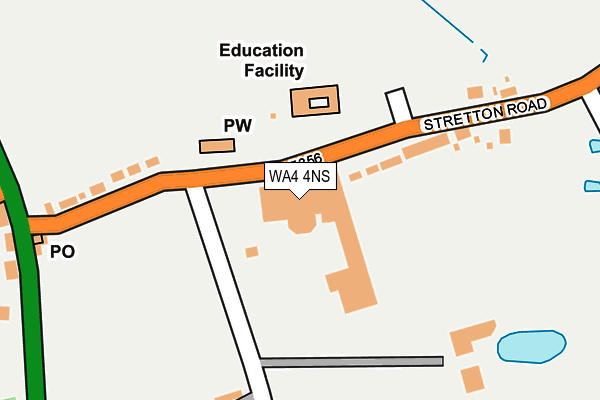 WA4 4NS map - OS OpenMap – Local (Ordnance Survey) WA4 4NS map - OS OpenMap – Local (Ordnance Survey)