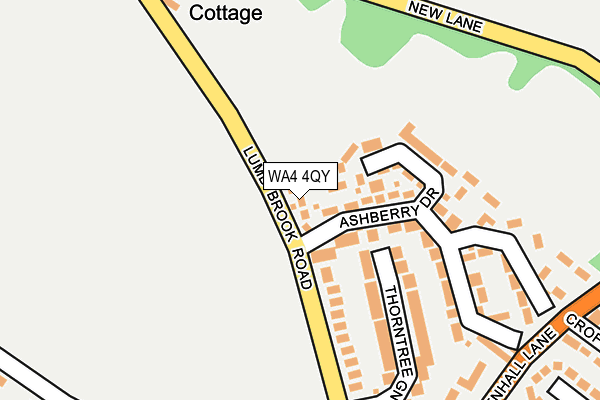 WA4 4QY map - OS OpenMap – Local (Ordnance Survey) WA4 4QY map - OS OpenMap – Local (Ordnance Survey)