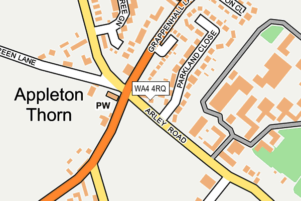 WA4 4RQ map - OS OpenMap – Local (Ordnance Survey) WA4 4RQ map - OS OpenMap – Local (Ordnance Survey)