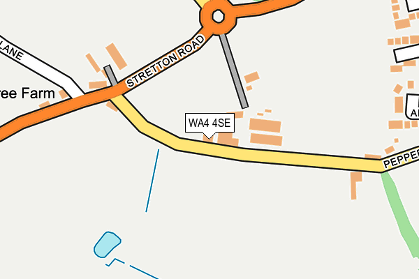 WA4 4SE map - OS OpenMap – Local (Ordnance Survey) WA4 4SE map - OS OpenMap – Local (Ordnance Survey)