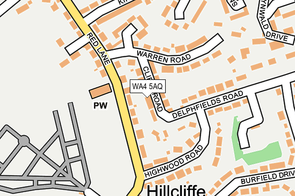 WA4 5AQ map - OS OpenMap – Local (Ordnance Survey) WA4 5AQ map - OS OpenMap – Local (Ordnance Survey)