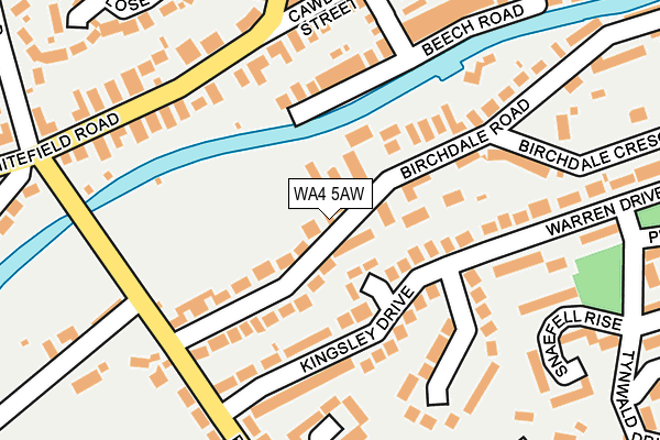 WA4 5AW map - OS OpenMap – Local (Ordnance Survey) WA4 5AW map - OS OpenMap – Local (Ordnance Survey)