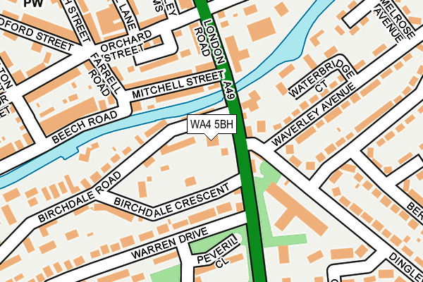 WA4 5BH map - OS OpenMap – Local (Ordnance Survey) WA4 5BH map - OS OpenMap – Local (Ordnance Survey)