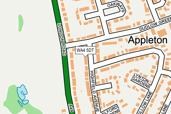 WA4 5DT map - OS OpenMap – Local (Ordnance Survey) WA4 5DT map - OS OpenMap – Local (Ordnance Survey)