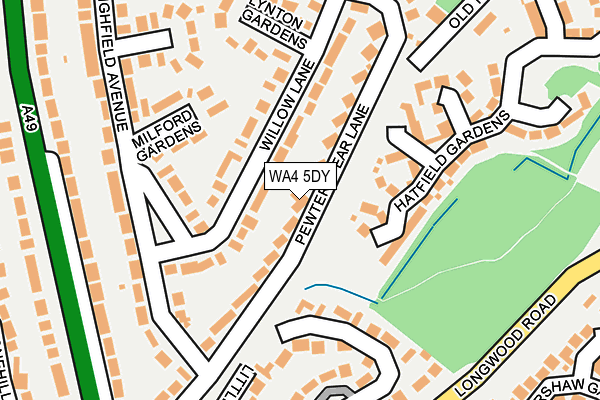 WA4 5DY map - OS OpenMap – Local (Ordnance Survey) WA4 5DY map - OS OpenMap – Local (Ordnance Survey)