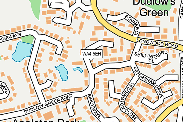 WA4 5EH map - OS OpenMap – Local (Ordnance Survey) WA4 5EH map - OS OpenMap – Local (Ordnance Survey)