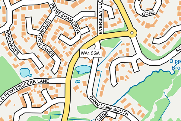 WA4 5GA map - OS OpenMap – Local (Ordnance Survey) WA4 5GA map - OS OpenMap – Local (Ordnance Survey)