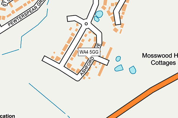 WA4 5GG map - OS OpenMap – Local (Ordnance Survey) WA4 5GG map - OS OpenMap – Local (Ordnance Survey)
