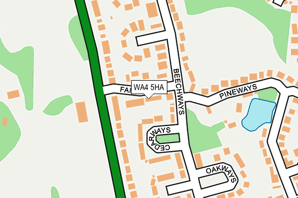 WA4 5HA map - OS OpenMap – Local (Ordnance Survey) WA4 5HA map - OS OpenMap – Local (Ordnance Survey)
