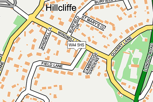 WA4 5HS map - OS OpenMap – Local (Ordnance Survey) WA4 5HS map - OS OpenMap – Local (Ordnance Survey)
