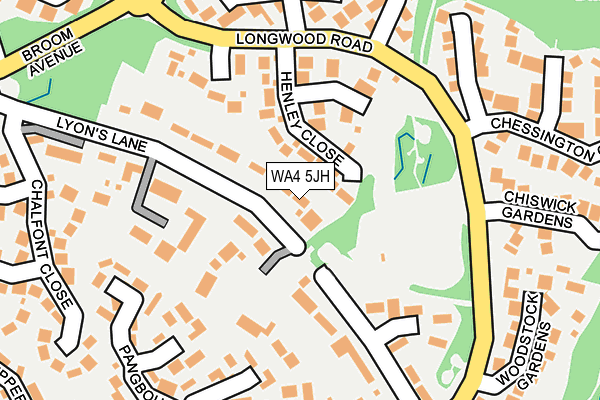 WA4 5JH map - OS OpenMap – Local (Ordnance Survey) WA4 5JH map - OS OpenMap – Local (Ordnance Survey)
