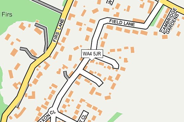 WA4 5JR map - OS OpenMap – Local (Ordnance Survey) WA4 5JR map - OS OpenMap – Local (Ordnance Survey)