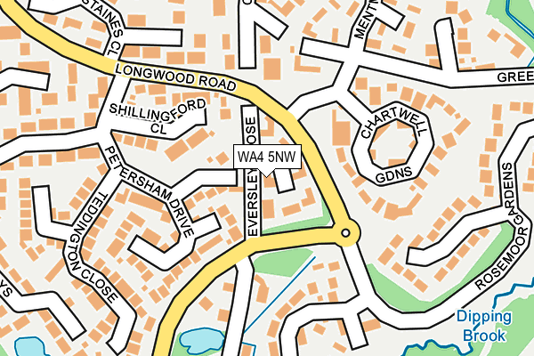 WA4 5NW map - OS OpenMap – Local (Ordnance Survey) WA4 5NW map - OS OpenMap – Local (Ordnance Survey)