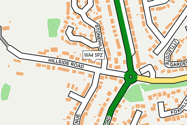WA4 5PZ map - OS OpenMap – Local (Ordnance Survey) WA4 5PZ map - OS OpenMap – Local (Ordnance Survey)