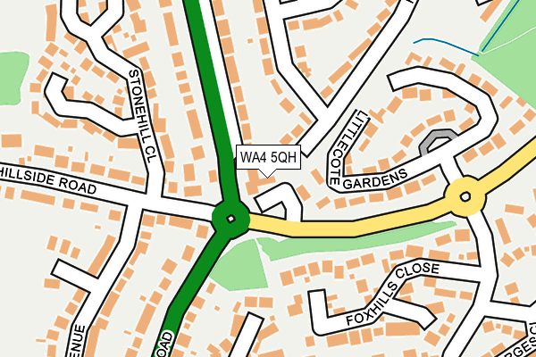 WA4 5QH map - OS OpenMap – Local (Ordnance Survey) WA4 5QH map - OS OpenMap – Local (Ordnance Survey)