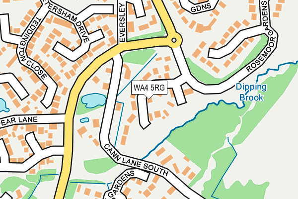 WA4 5RG map - OS OpenMap – Local (Ordnance Survey) WA4 5RG map - OS OpenMap – Local (Ordnance Survey)