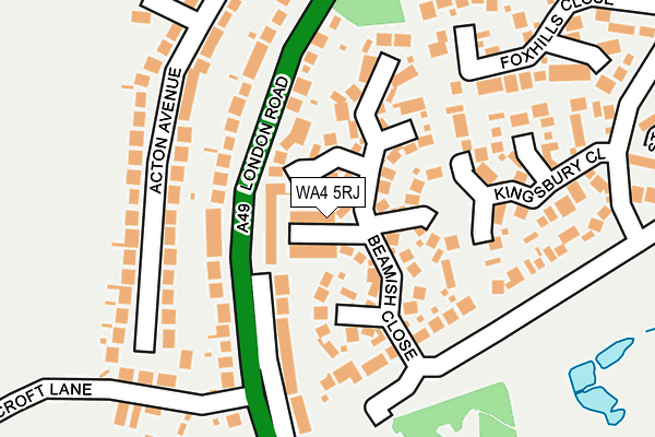 WA4 5RJ map - OS OpenMap – Local (Ordnance Survey) WA4 5RJ map - OS OpenMap – Local (Ordnance Survey)