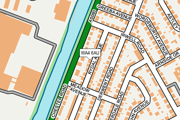 WA4 6AU map - OS OpenMap – Local (Ordnance Survey) WA4 6AU map - OS OpenMap – Local (Ordnance Survey)