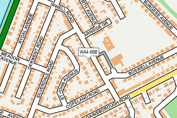 WA4 6BB map - OS OpenMap – Local (Ordnance Survey) WA4 6BB map - OS OpenMap – Local (Ordnance Survey)