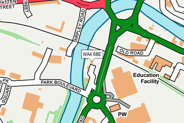 WA4 6BE map - OS OpenMap – Local (Ordnance Survey) WA4 6BE map - OS OpenMap – Local (Ordnance Survey)