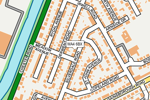WA4 6BX map - OS OpenMap – Local (Ordnance Survey) WA4 6BX map - OS OpenMap – Local (Ordnance Survey)