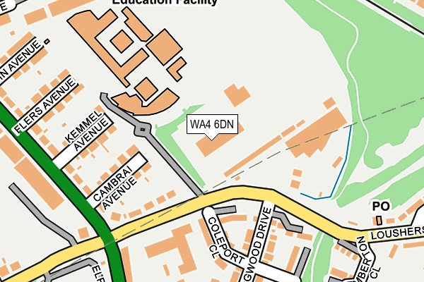 WA4 6DN map - OS OpenMap – Local (Ordnance Survey) WA4 6DN map - OS OpenMap – Local (Ordnance Survey)