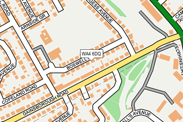 WA4 6DQ map - OS OpenMap – Local (Ordnance Survey) WA4 6DQ map - OS OpenMap – Local (Ordnance Survey)