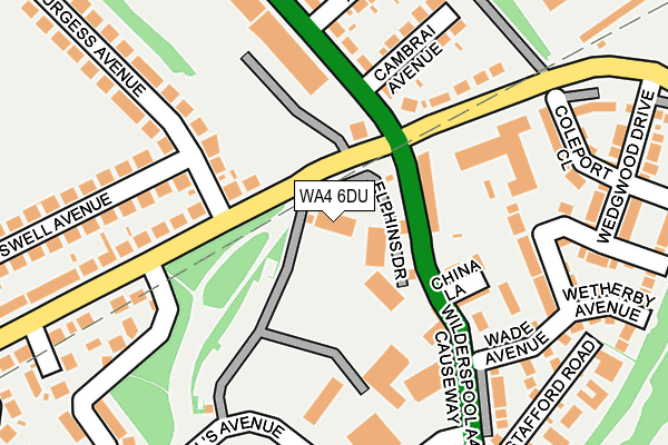 WA4 6DU map - OS OpenMap – Local (Ordnance Survey) WA4 6DU map - OS OpenMap – Local (Ordnance Survey)