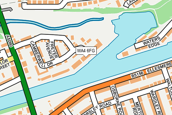 WA4 6FG map - OS OpenMap – Local (Ordnance Survey) WA4 6FG map - OS OpenMap – Local (Ordnance Survey)