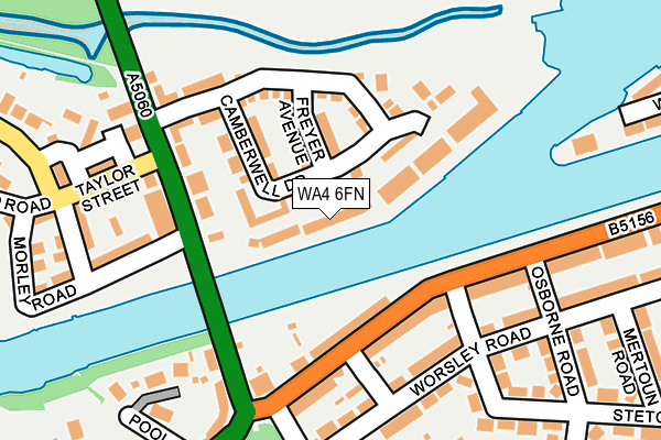 WA4 6FN map - OS OpenMap – Local (Ordnance Survey) WA4 6FN map - OS OpenMap – Local (Ordnance Survey)
