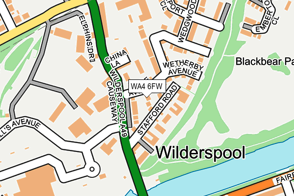 WA4 6FW map - OS OpenMap – Local (Ordnance Survey) WA4 6FW map - OS OpenMap – Local (Ordnance Survey)