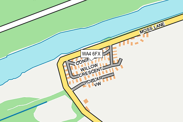WA4 6FX map - OS OpenMap – Local (Ordnance Survey)