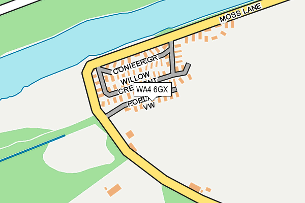 WA4 6GX map - OS OpenMap – Local (Ordnance Survey) WA4 6GX map - OS OpenMap – Local (Ordnance Survey)