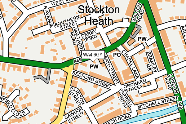 WA4 6GY map - OS OpenMap – Local (Ordnance Survey) WA4 6GY map - OS OpenMap – Local (Ordnance Survey)