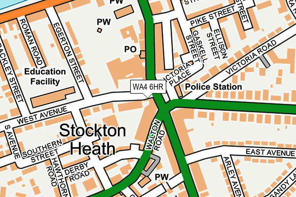 WA4 6HR map - OS OpenMap – Local (Ordnance Survey)