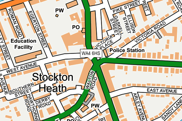 WA4 6HS map - OS OpenMap – Local (Ordnance Survey) WA4 6HS map - OS OpenMap – Local (Ordnance Survey)