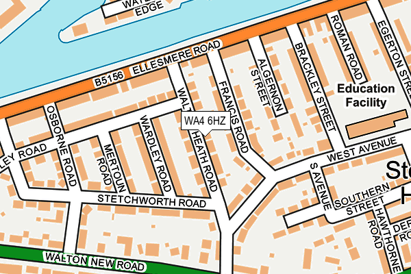 WA4 6HZ map - OS OpenMap – Local (Ordnance Survey) WA4 6HZ map - OS OpenMap – Local (Ordnance Survey)
