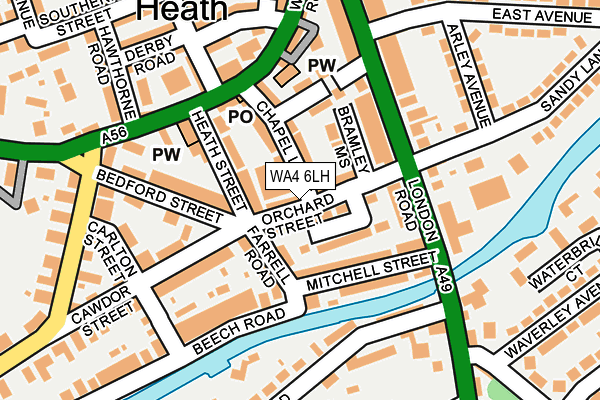 WA4 6LH map - OS OpenMap – Local (Ordnance Survey) WA4 6LH map - OS OpenMap – Local (Ordnance Survey)
