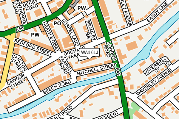 WA4 6LJ map - OS OpenMap – Local (Ordnance Survey) WA4 6LJ map - OS OpenMap – Local (Ordnance Survey)