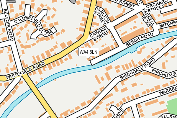 WA4 6LN map - OS OpenMap – Local (Ordnance Survey) WA4 6LN map - OS OpenMap – Local (Ordnance Survey)