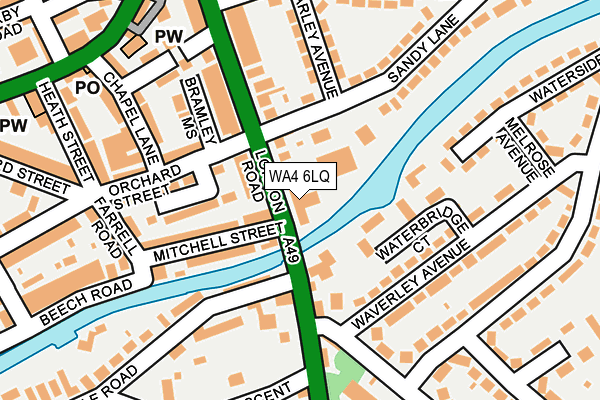 WA4 6LQ map - OS OpenMap – Local (Ordnance Survey) WA4 6LQ map - OS OpenMap – Local (Ordnance Survey)
