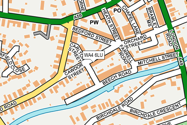 WA4 6LU map - OS OpenMap – Local (Ordnance Survey) WA4 6LU map - OS OpenMap – Local (Ordnance Survey)