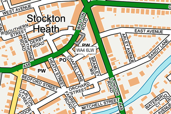 WA4 6LW map - OS OpenMap – Local (Ordnance Survey) WA4 6LW map - OS OpenMap – Local (Ordnance Survey)