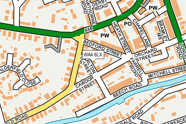 WA4 6LX map - OS OpenMap – Local (Ordnance Survey) WA4 6LX map - OS OpenMap – Local (Ordnance Survey)
