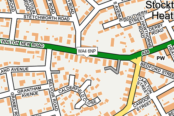 WA4 6NP map - OS OpenMap – Local (Ordnance Survey) WA4 6NP map - OS OpenMap – Local (Ordnance Survey)
