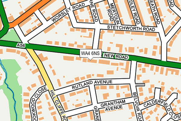 WA4 6NS map - OS OpenMap – Local (Ordnance Survey) WA4 6NS map - OS OpenMap – Local (Ordnance Survey)