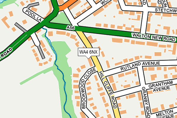 WA4 6NX map - OS OpenMap – Local (Ordnance Survey) WA4 6NX map - OS OpenMap – Local (Ordnance Survey)