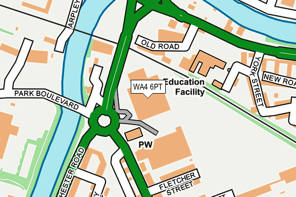 WA4 6PT map - OS OpenMap – Local (Ordnance Survey) WA4 6PT map - OS OpenMap – Local (Ordnance Survey)