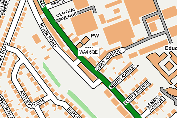 WA4 6QE map - OS OpenMap – Local (Ordnance Survey) WA4 6QE map - OS OpenMap – Local (Ordnance Survey)